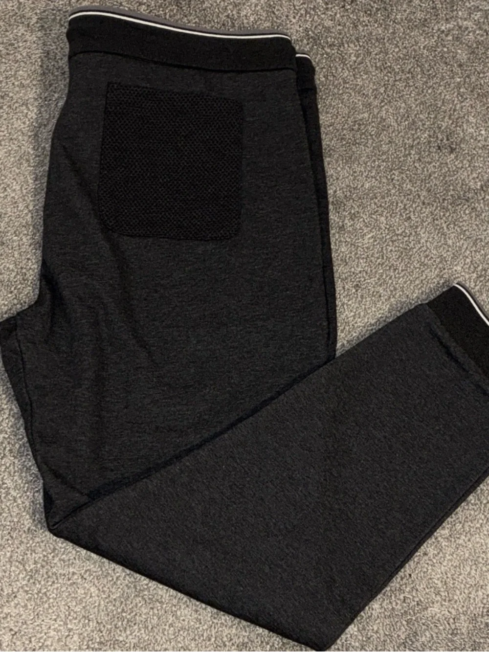 Michael Kors Black Men's Jogger Pants with Contrast Waist Stripe